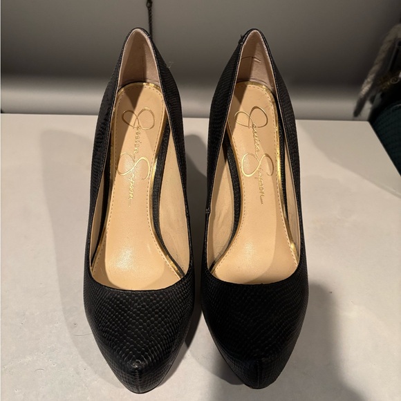 Jessica Simpson Shoes - Jessica Simpson Black Textured Heels